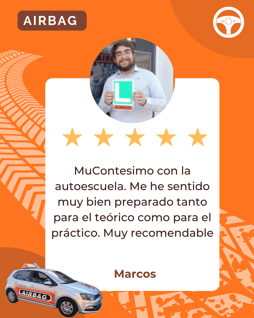 Reseña de Marcos en Google